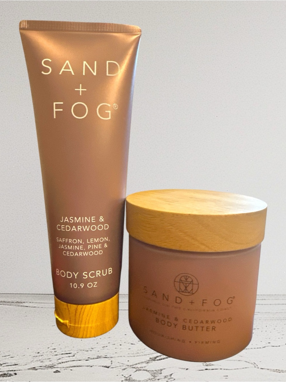 Sand + Fog Jasmine Cedarwood Body Scub & Butter Set